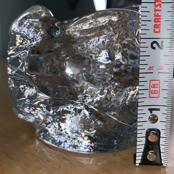 Kosta Boda Crystal Votive Candle Holder Snowball Shape 2.5”H - Picture 5 of 5